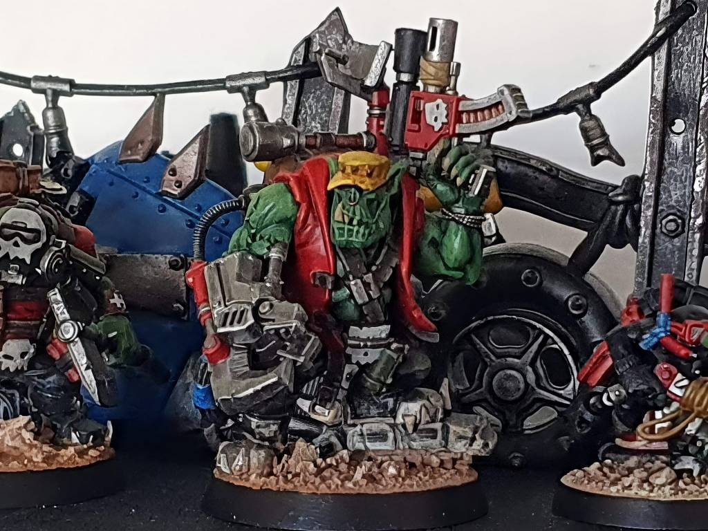 A photo of Rachael's husband's painted Warhammer figurines.